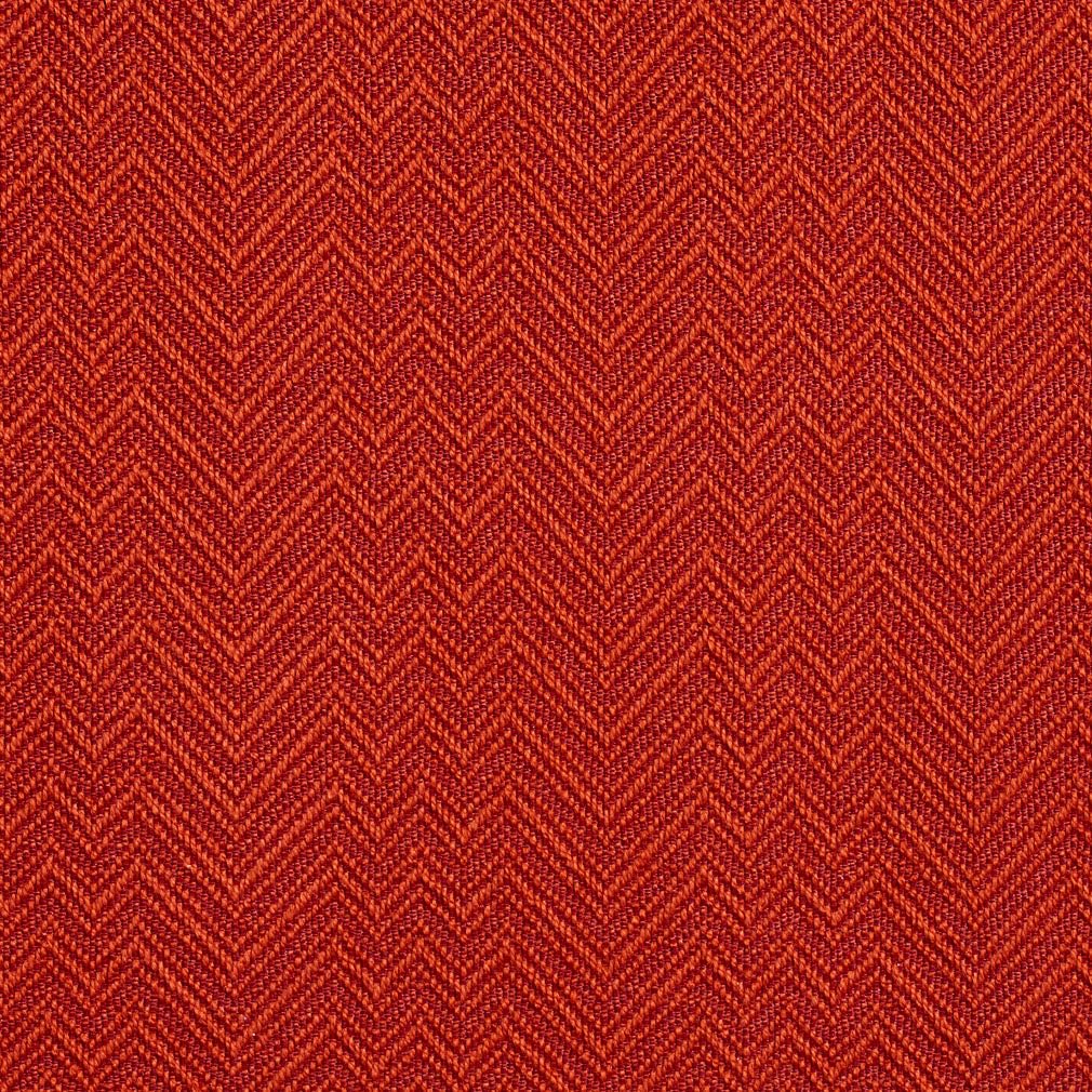 Orange Stain Resistant Performance Pet Friendly Abstract Chevron Woven Pattern Upholstery Fabric by The Yard - SKU: Mystic Paprika