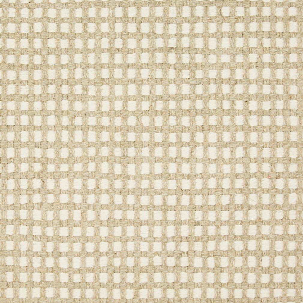 Beige Taupe Performance Grade Plaid Woven Pattern Upholstery Fabric by The Yard - SKU: Nemy Ivory