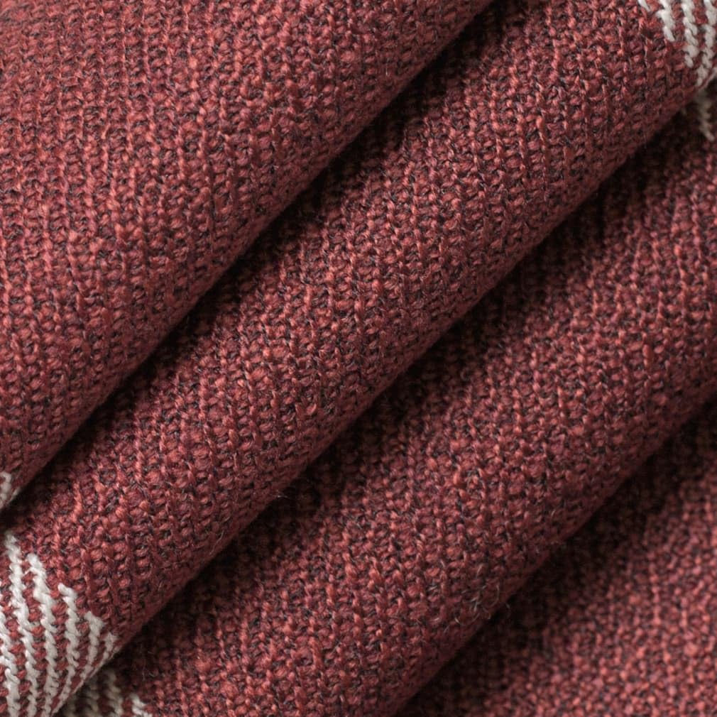 Red Check Plaid Woven Pattern Upholstery Fabric by The Yard - SKU: Elba Crimson