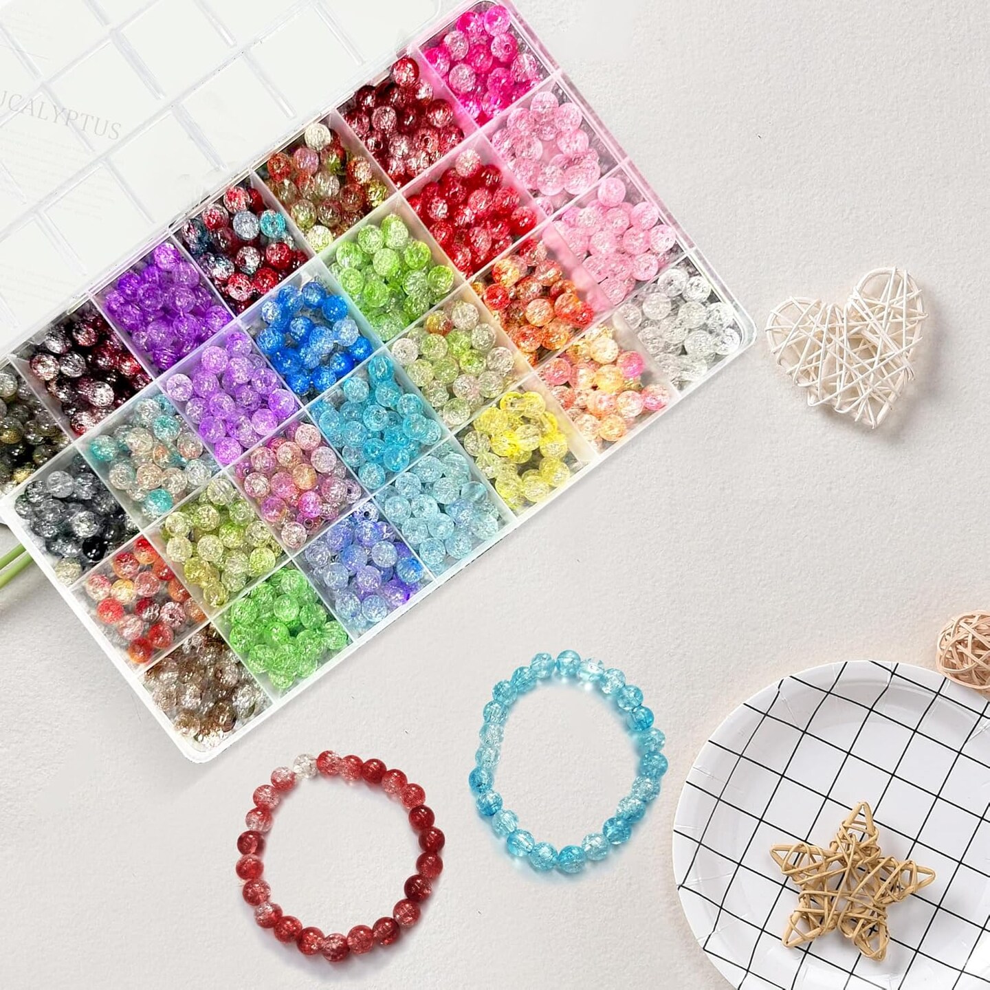 Murano Glass Beads Large Hole Glass Beads European (50 Pcs Mixed)