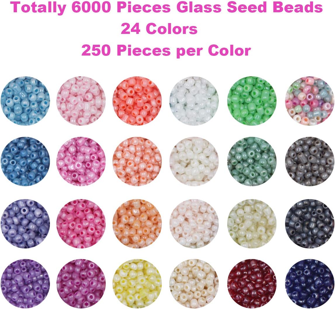 6000pcs Glass Seed Beads Small Craft Beads