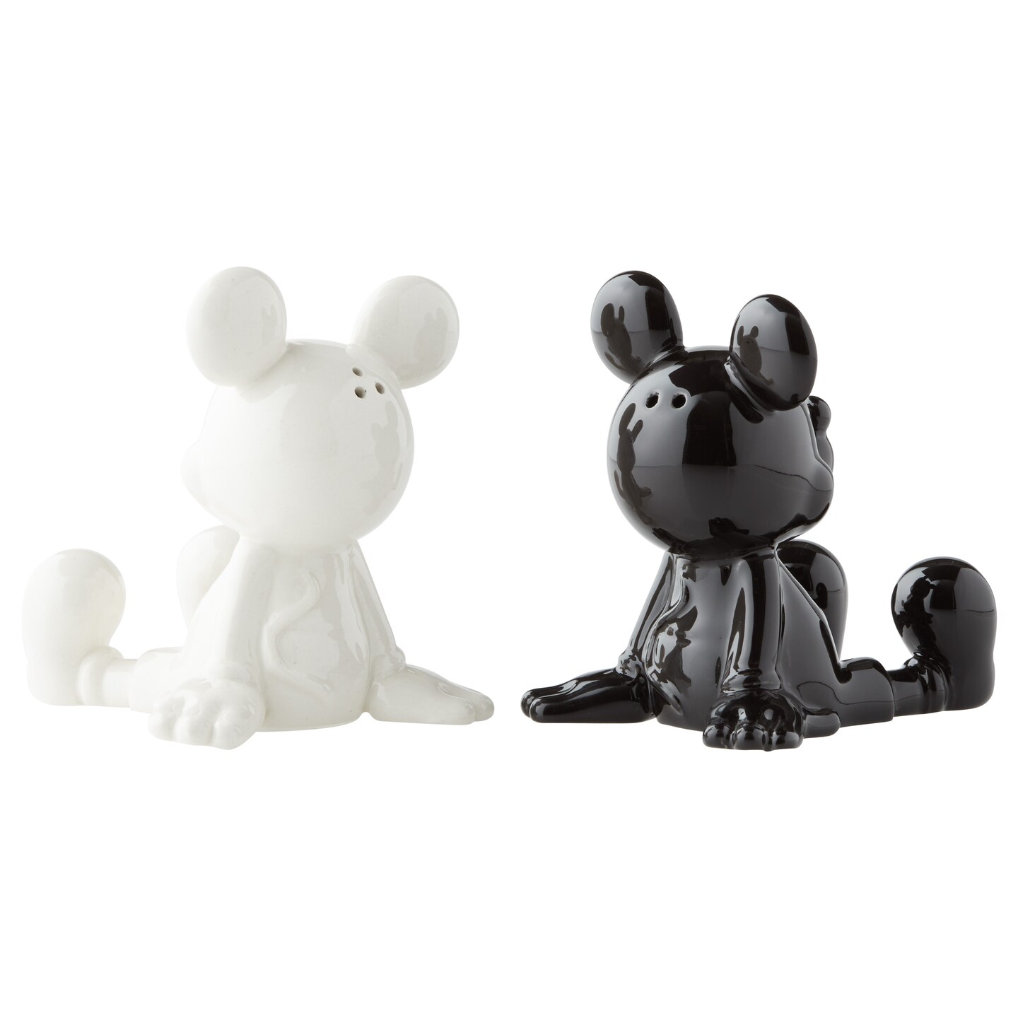 Enesco Black & White Mickey Mouse Salt and Pepper Shaker Set, 3.3in H