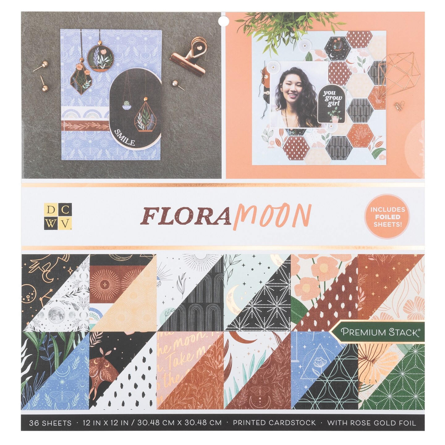 DCWV Premium Paper 12&#x22;X12&#x22; 36/Pkg-Flora Moon