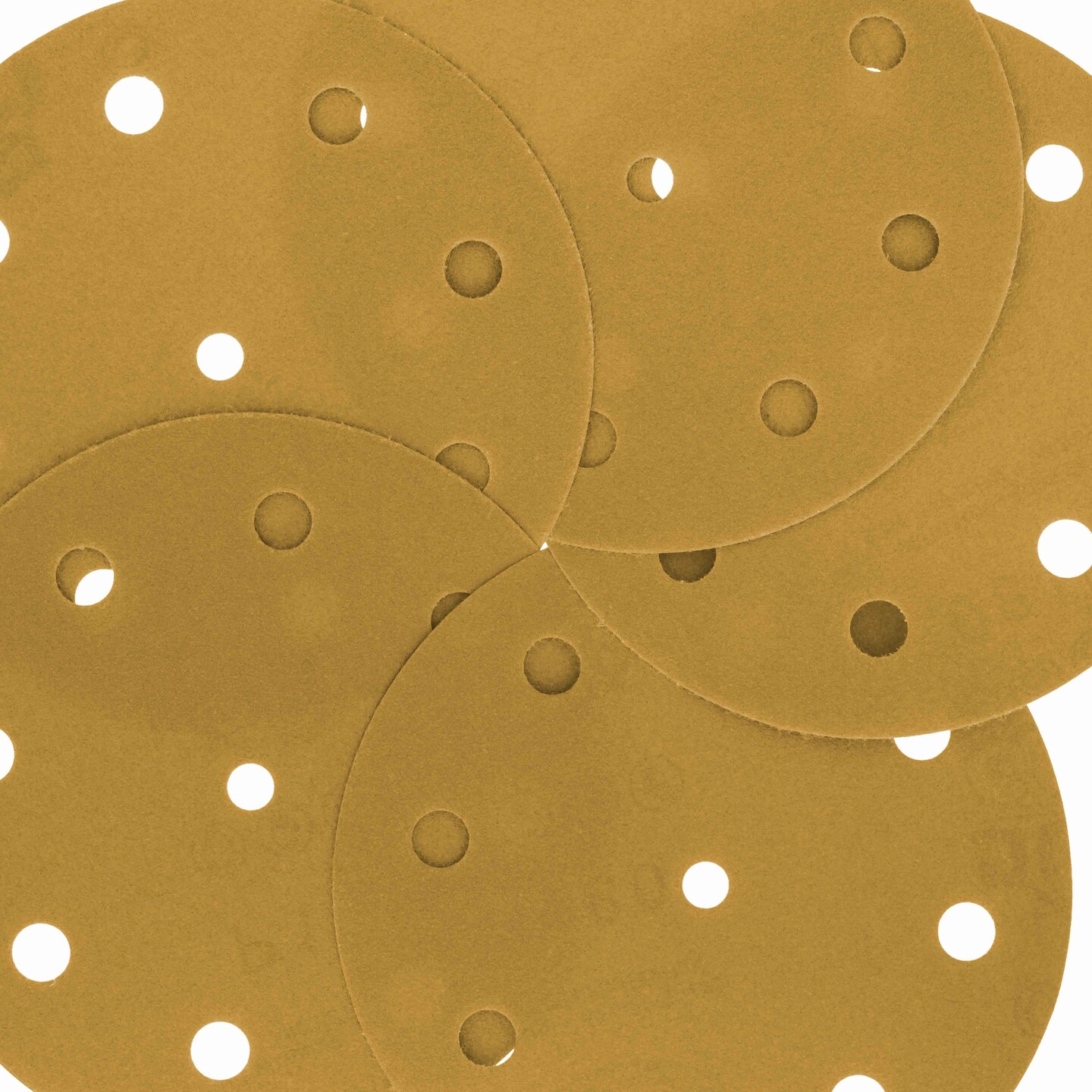 180 Grit - 5" Gold DA Sanding Discs - 9-Hole Pattern Hook and Loop - Box of 50