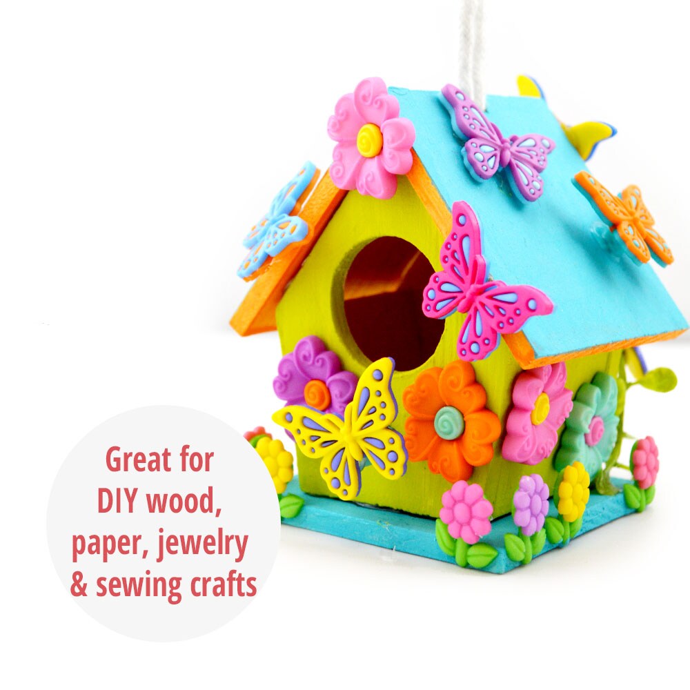 Dress It Up Button Shop Bright Wings Butterfly Craft Embellishments Colorful Shank-Back Buttons 24pcs