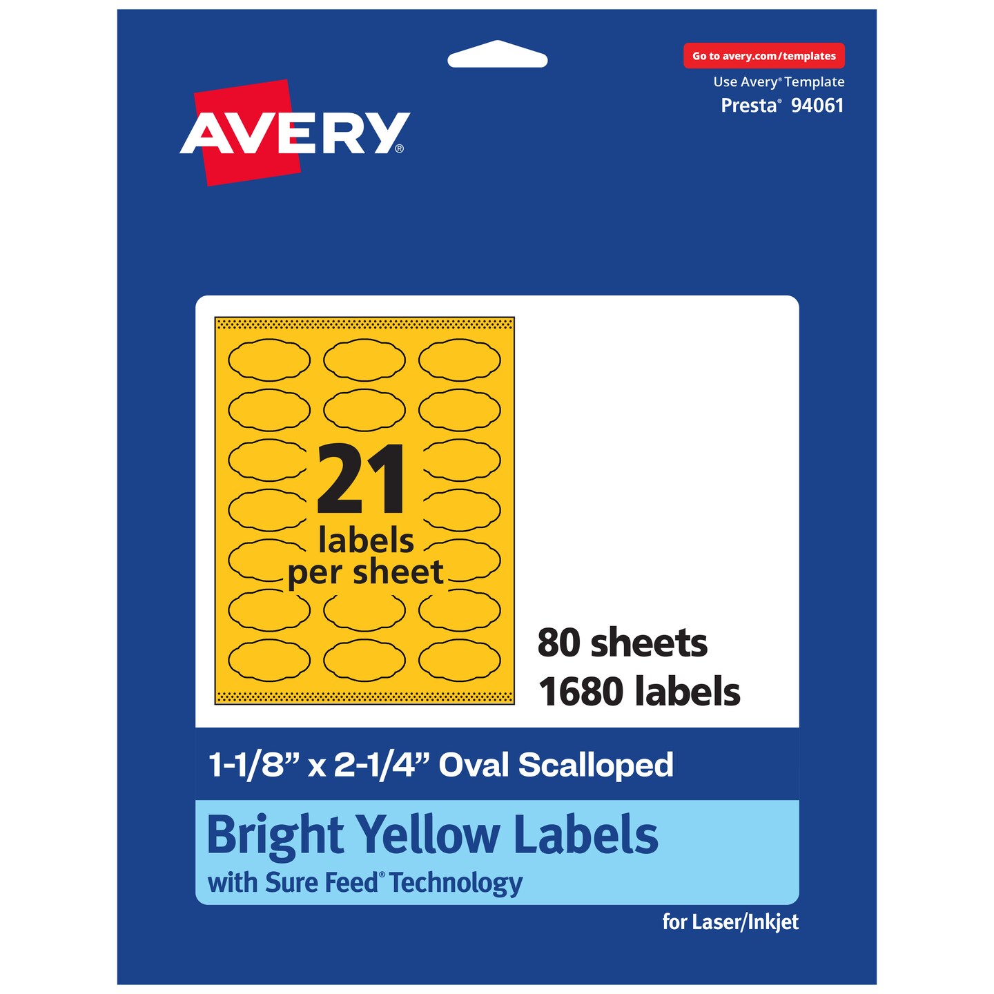 Avery Oval Scalloped Labels