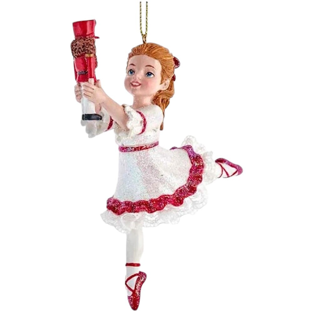 4.6&#x201D; Nutcracker Suite Clara with Nutcracker Ornament Charming Christmas Decoration
