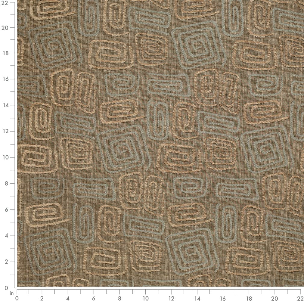Hazelwood - Brown Abstract Geometric Upholstery Fabric 54 Inches"
