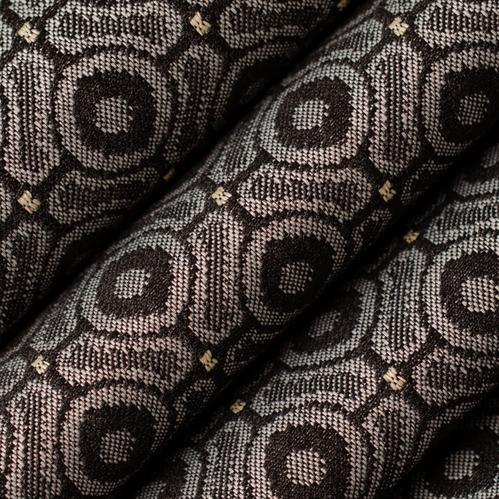 Coal - Black,Grey & Silver Abstract & Geometric,Small Scale Upholstery Fabric 54 Inches"