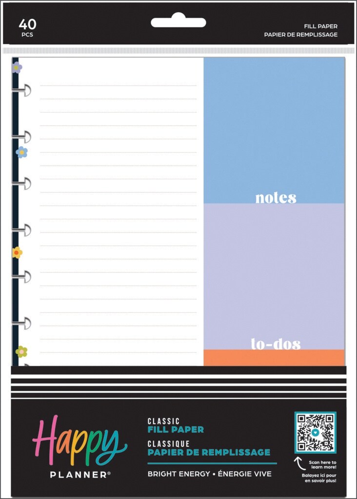 Happy Planner Classic Fill Paper-Bright Energy, Count: 1 | Michaels