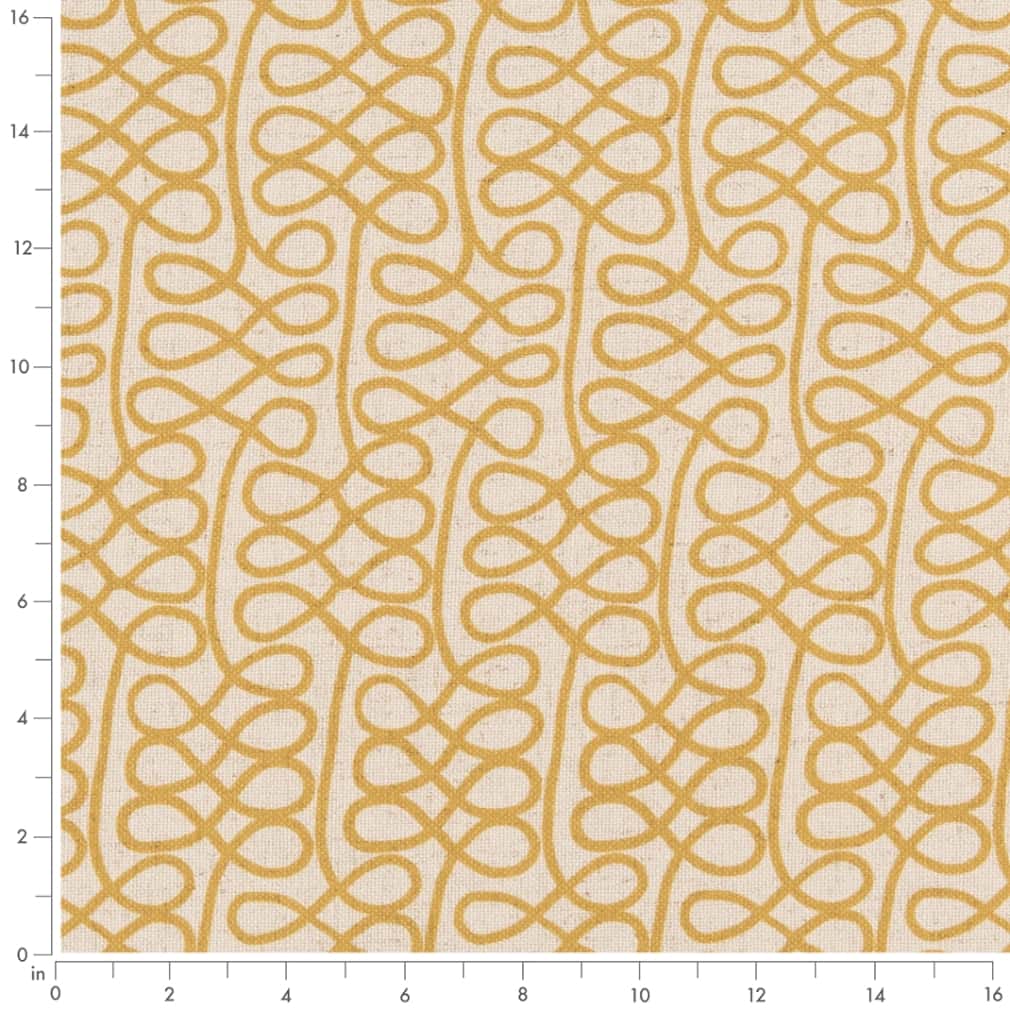 Butterscotch - Gold & Yellow Abstract & Geometric Upholstery Fabric 54 Inches"