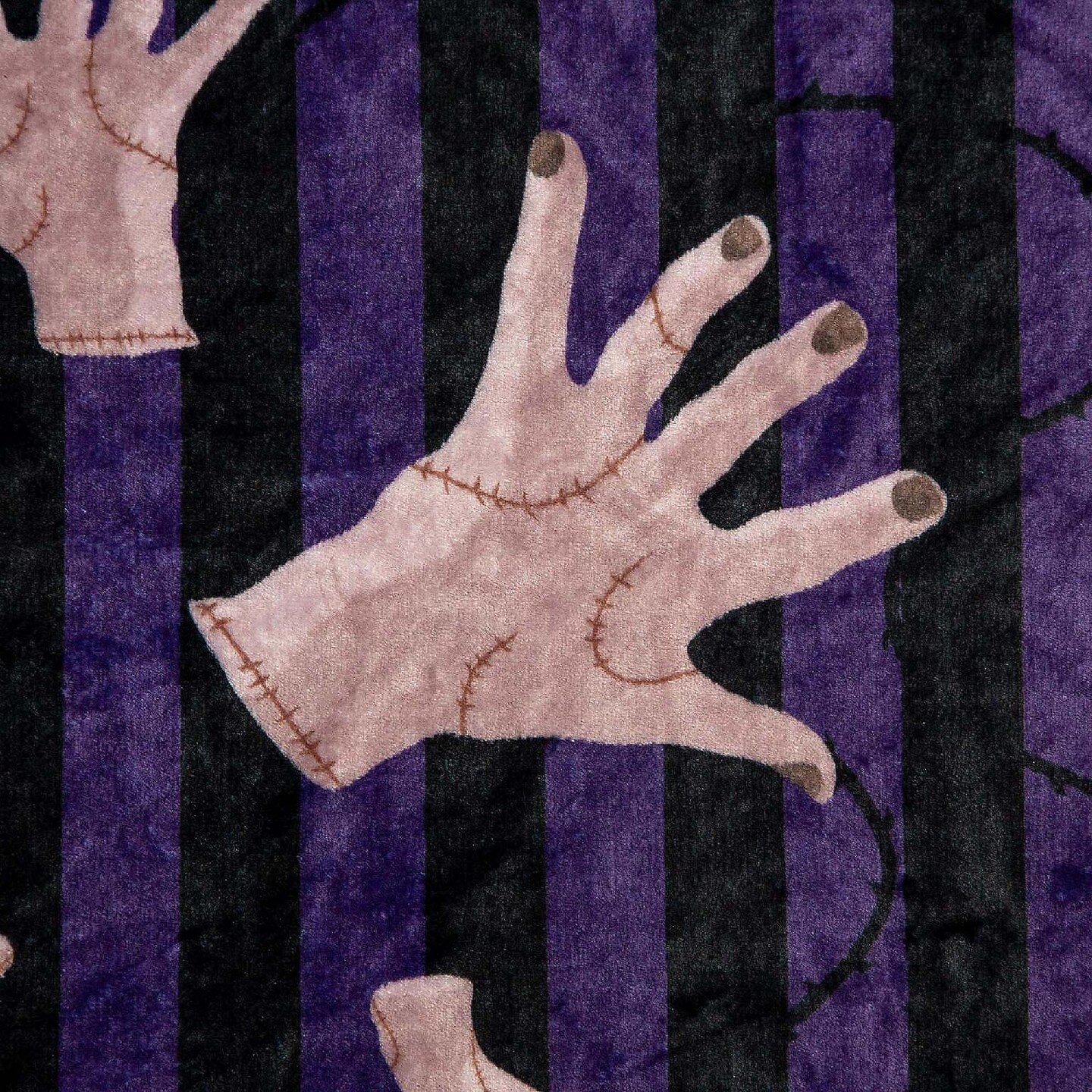 Addams Family Wednesday Thing Raschel Fleece Throw Blanket Cozy Warm Soft