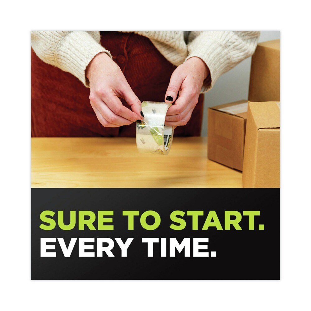 Scotch 1.5 in. Core 1.88 in. x 75 ft. Sure Start Packaging Tape for DP1000 Dispensers - Clear (6/Pack)