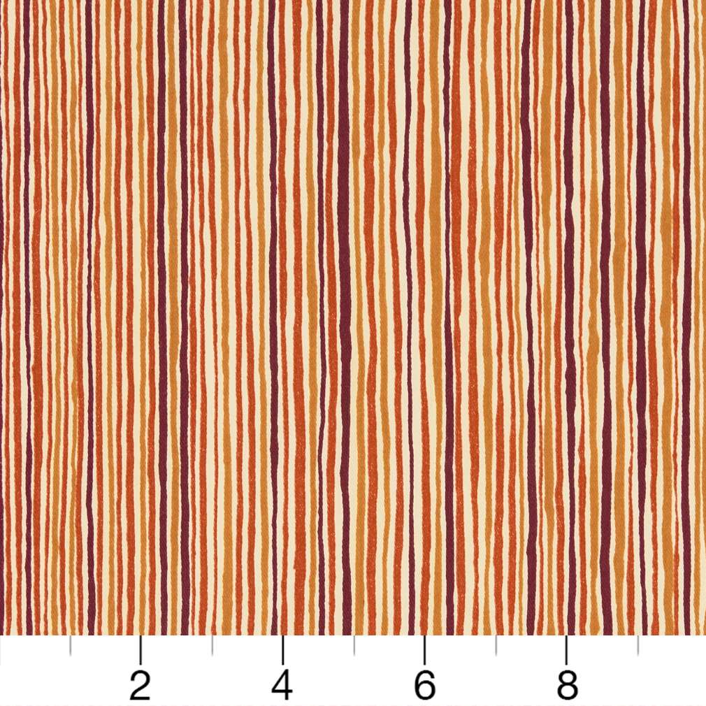Jewel - Orange Rust,purple Small Scale,stripe Upholstery Fabric 54 Inches"