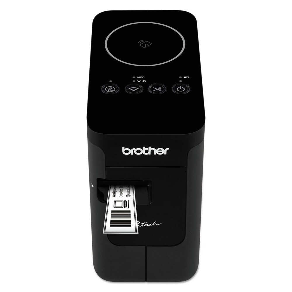 Brother P-Touch PT-P750W 6 in. x 3.12 in. x 5.62 in. 30 mm/s Print Speed Compact Label Maker with Wireless Enabled Printing