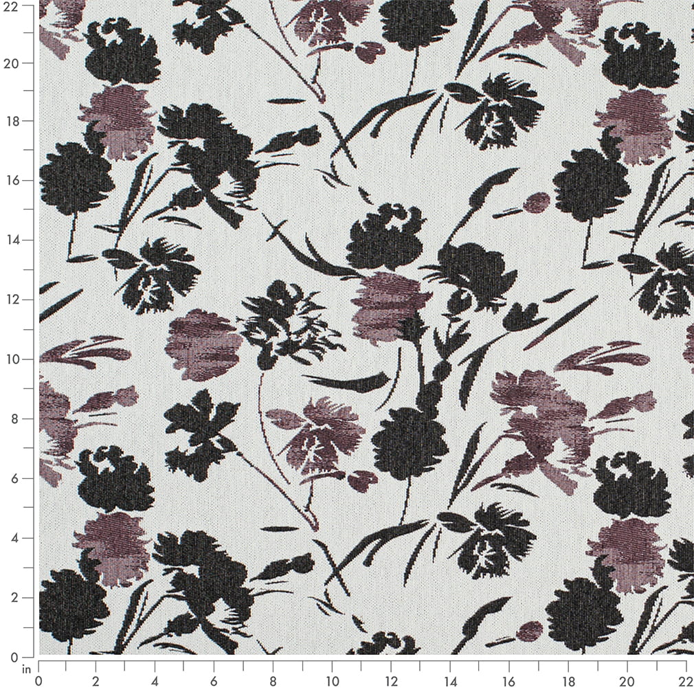 Upholstery Fabric - Purple Floral Upholstery Fabric 54 Inches"