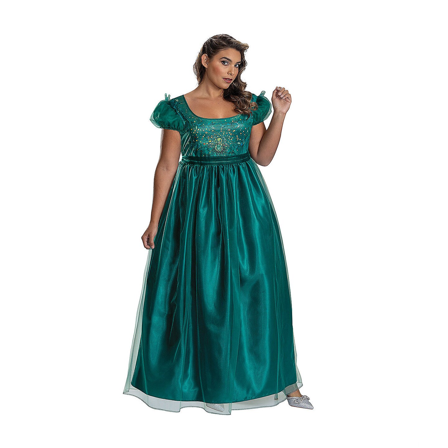 Adults Classic Bridgerton Penelope Featherington Costume Teal Gown for Halloween and Cosplay