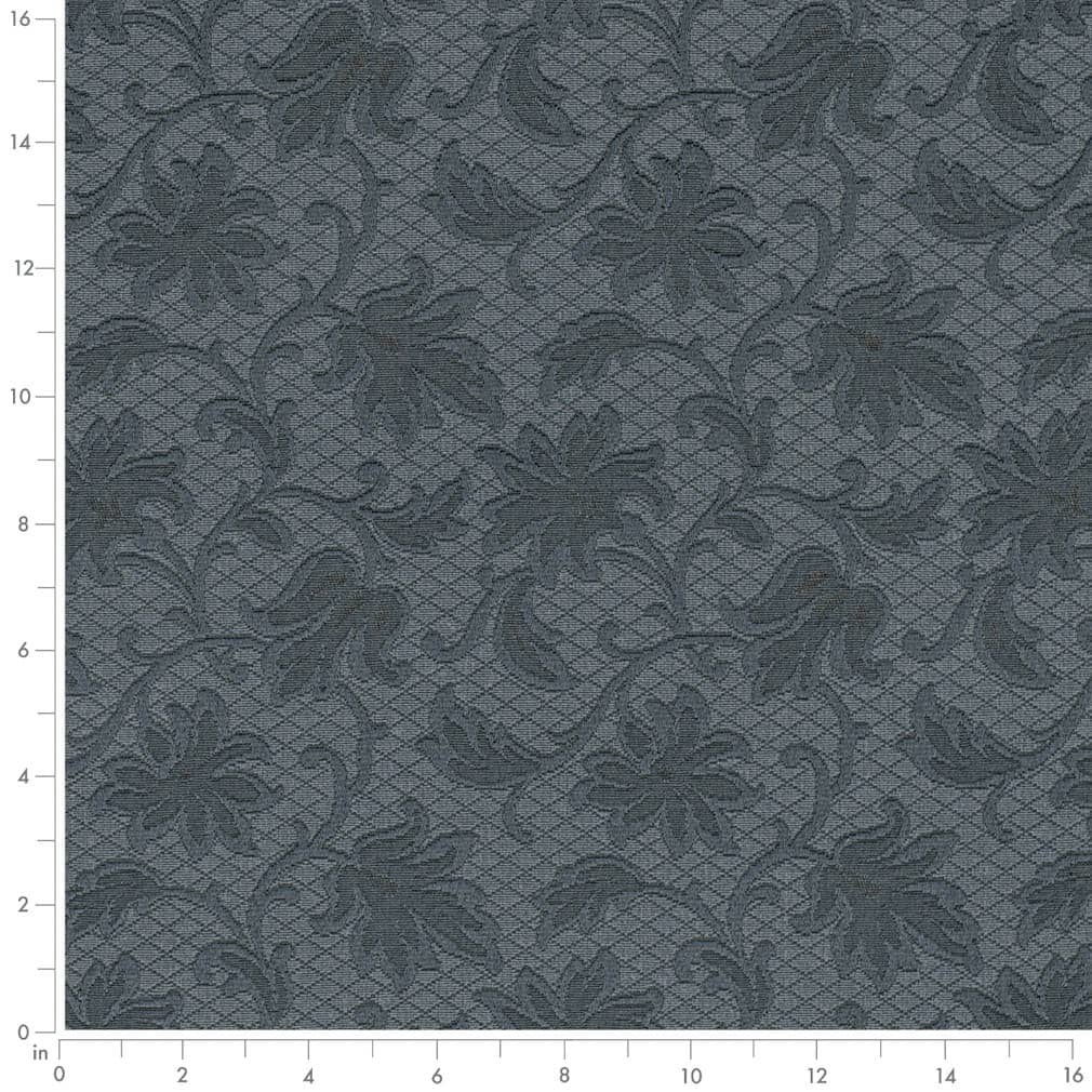 Indigo Floral - Blue Floral,Leaves Upholstery Fabric 54 Inches"