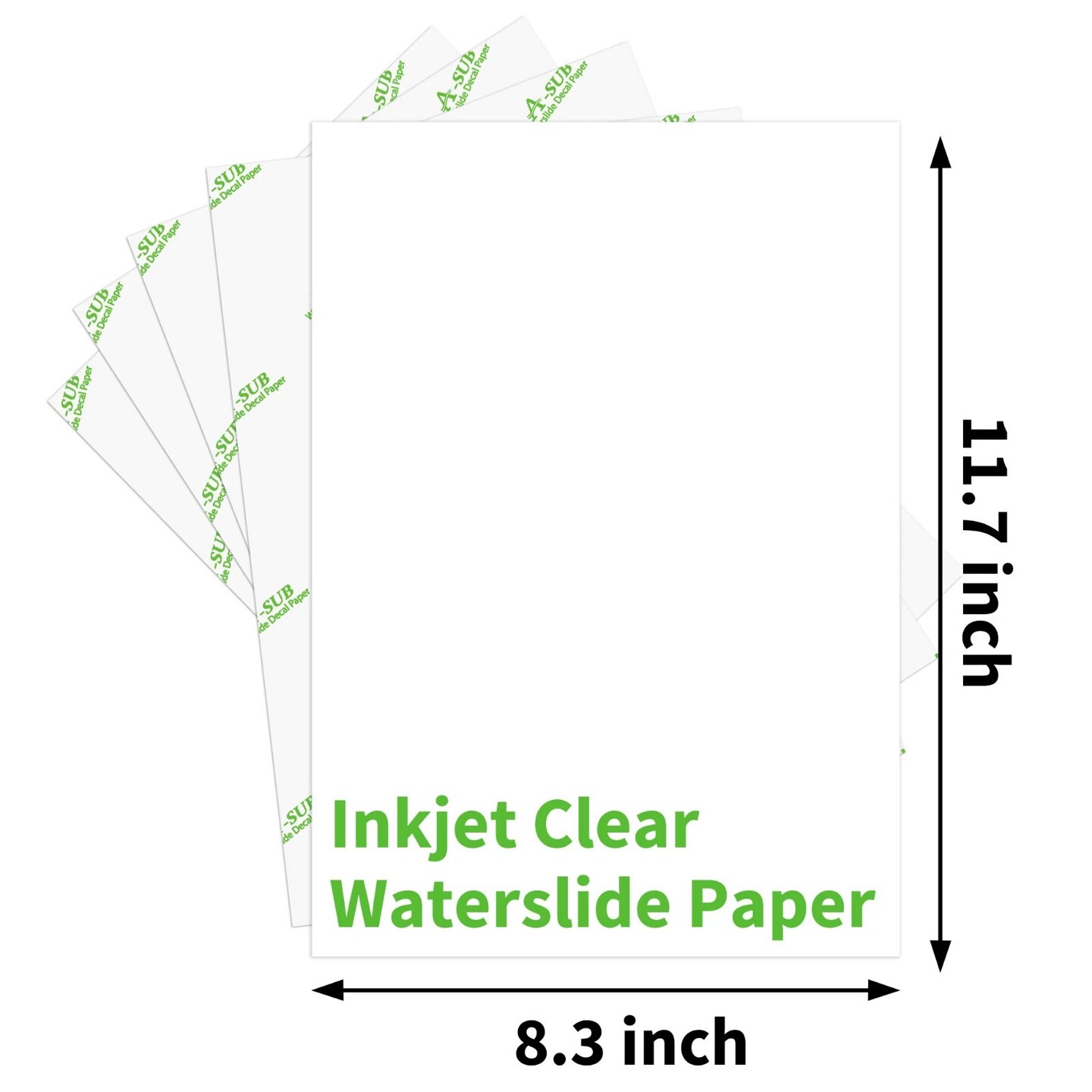 Waterslide Decal Paper for Inkjet, Clear A4 (8.3&#x22; x 11.7&#x22;), 20 Sheets