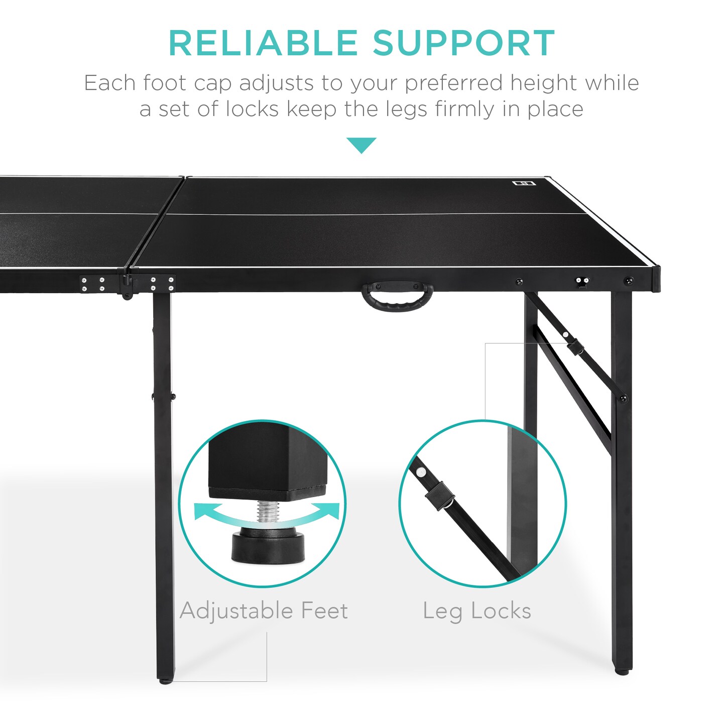 Best Choice Products 6x3ft Portable Ping Pong Table Game Set, Folding Table Tennis w/ 2 Paddles, Balls