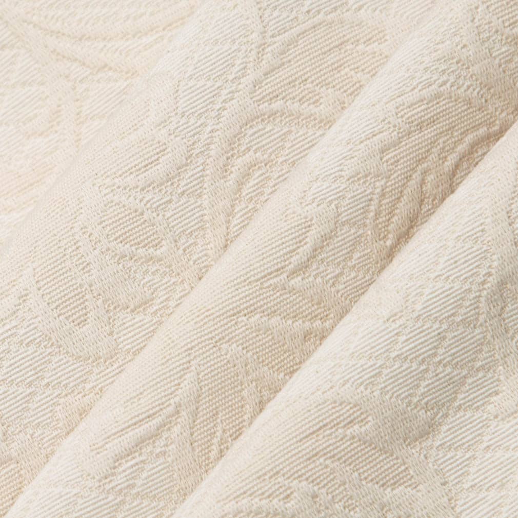 Pearl Floral - White & Ivory Floral,Leaves Upholstery Fabric 54 Inches"