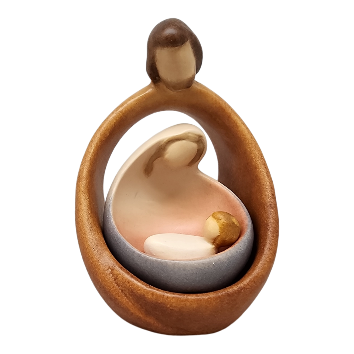 Modern Style Holy Family - Nesting Nativity - Color - 4.5 Inch