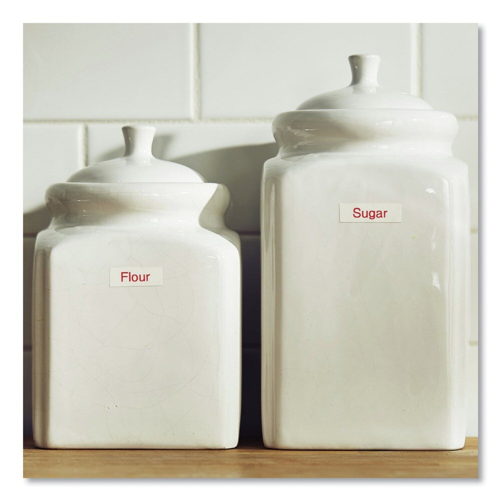 Brother P-Touch 0.47 in. x 26.2 ft. TZe Standard Adhesive Laminated Labeling Tape - Red on White