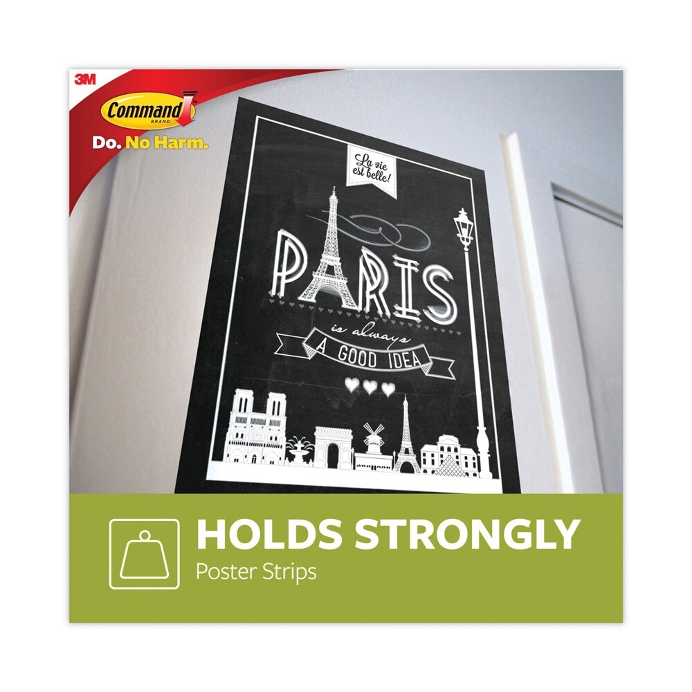 Command 1.63 x 2.75 Removable Poster Strips - White (256/Pack)