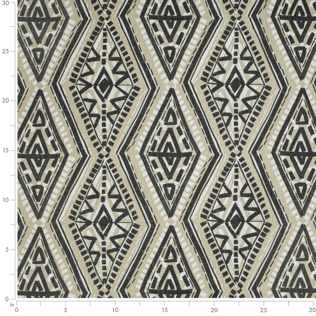 Sand - Beige & Taupe,Black Abstract & Geometric,Global Upholstery Fabric 54 Inches"