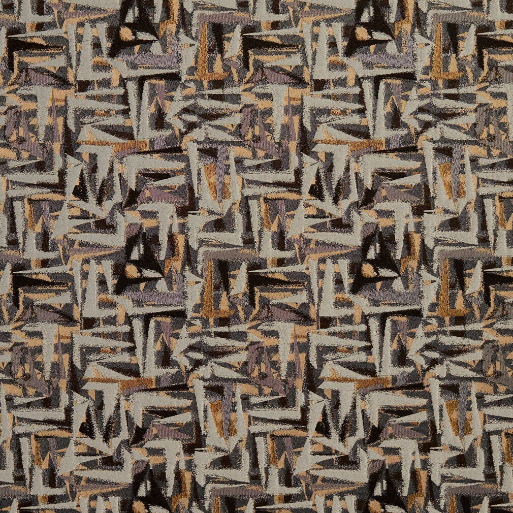 Curry/Abstract - Black,Brown Abstract &#x26; Geometric Upholstery Fabric 54 Inches&#x22;