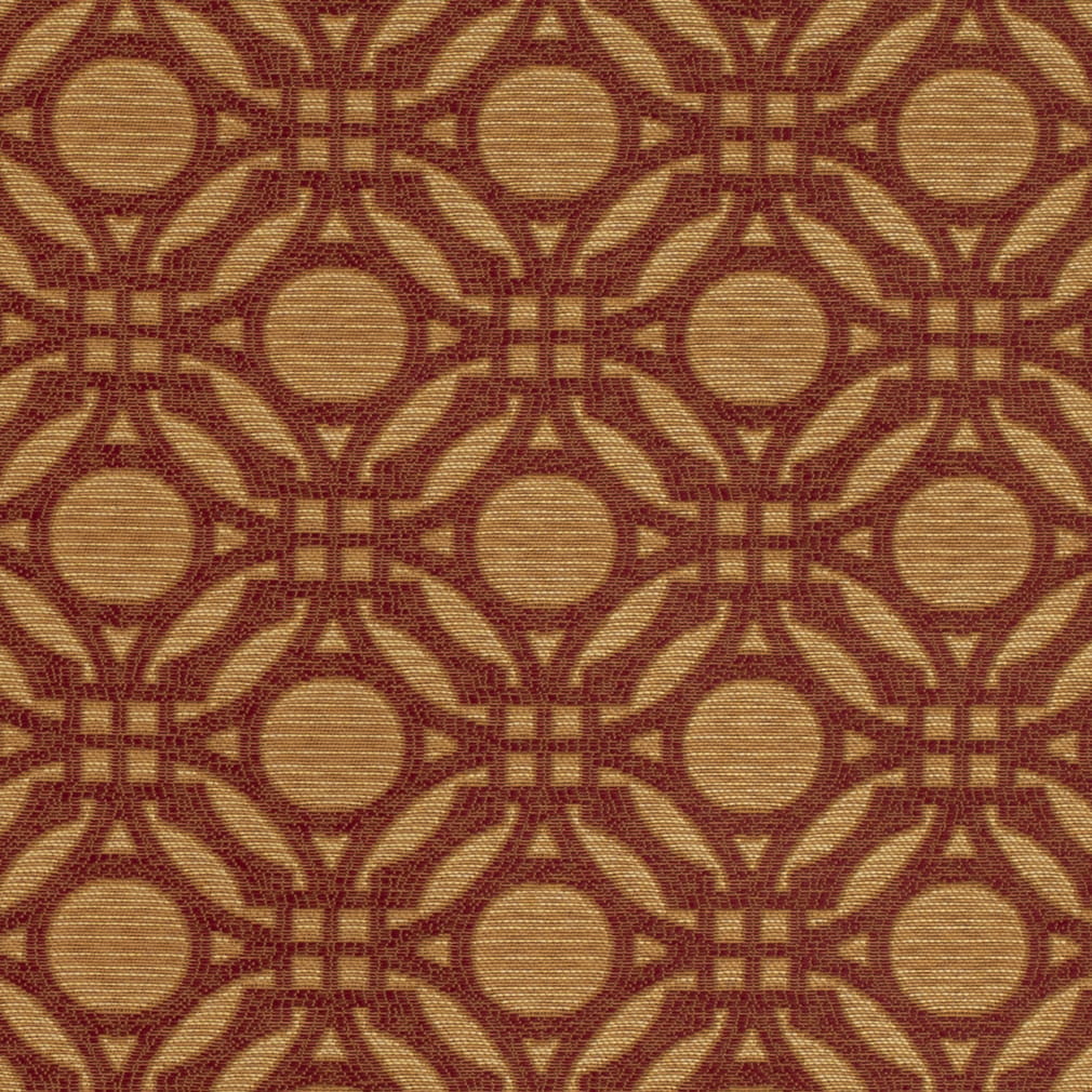 Brick - Orange & Rust Abstract & Geometric Upholstery Fabric 54 Inches"