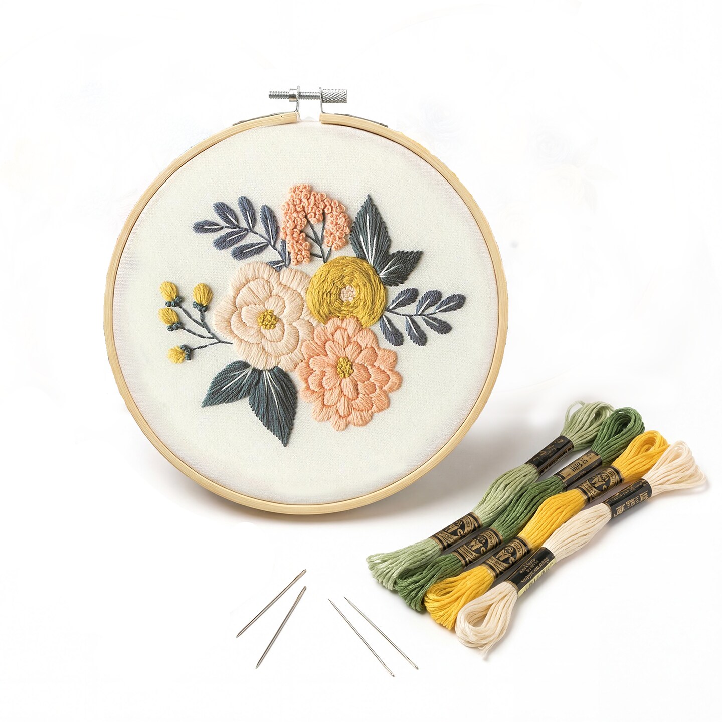 Leisure Arts Embroidery Kit 6" Wildflowers- Embroidery Kit For Beginners - For Adults - Cross Stitch Kits Cross Stitch Kits Beginners Patterns