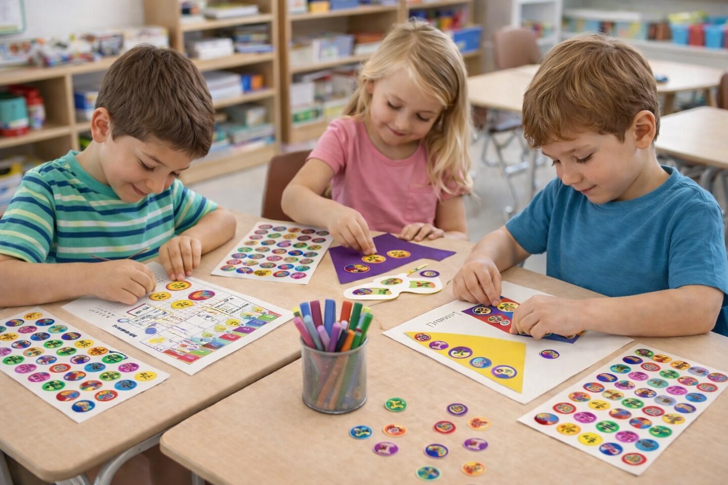 Jumbo Dot Stickers – Purim 25 Sheets | Holiday Circle Stickers for Kids Crafts