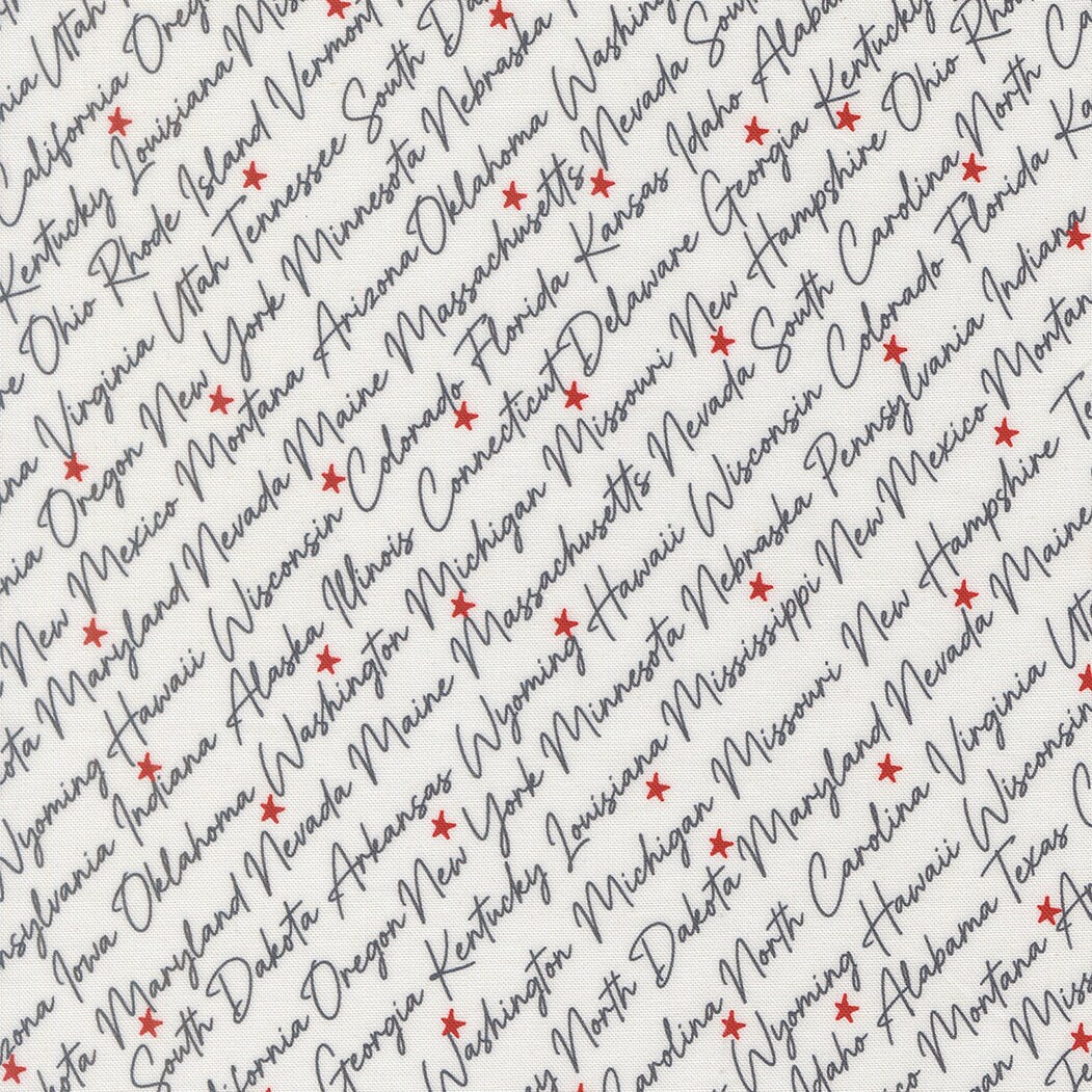 Fabric Moda Vanilla The States Independence Day by the Quarter Yard 55721-11