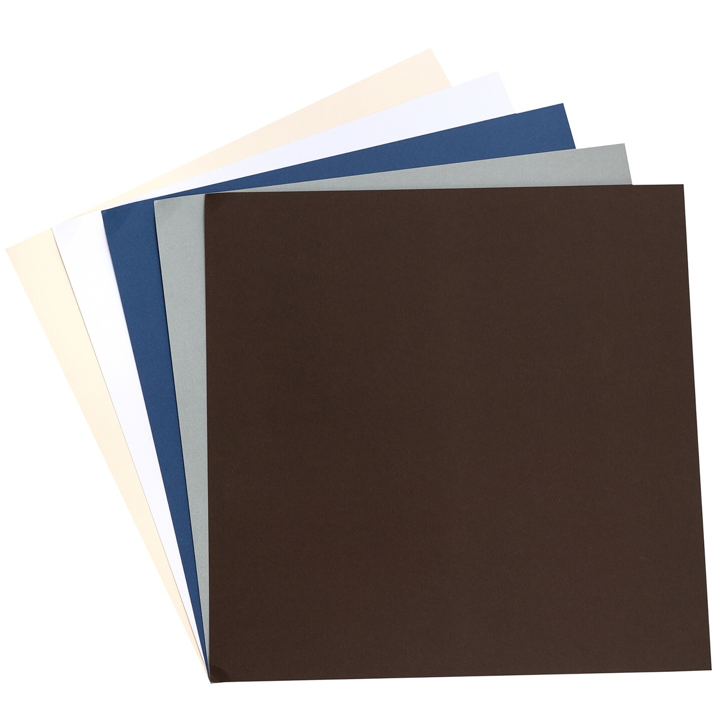 American Crafts Precision Cardstock Pack 80lb 12"X12" 60/Pkg-Neutral/Smooth