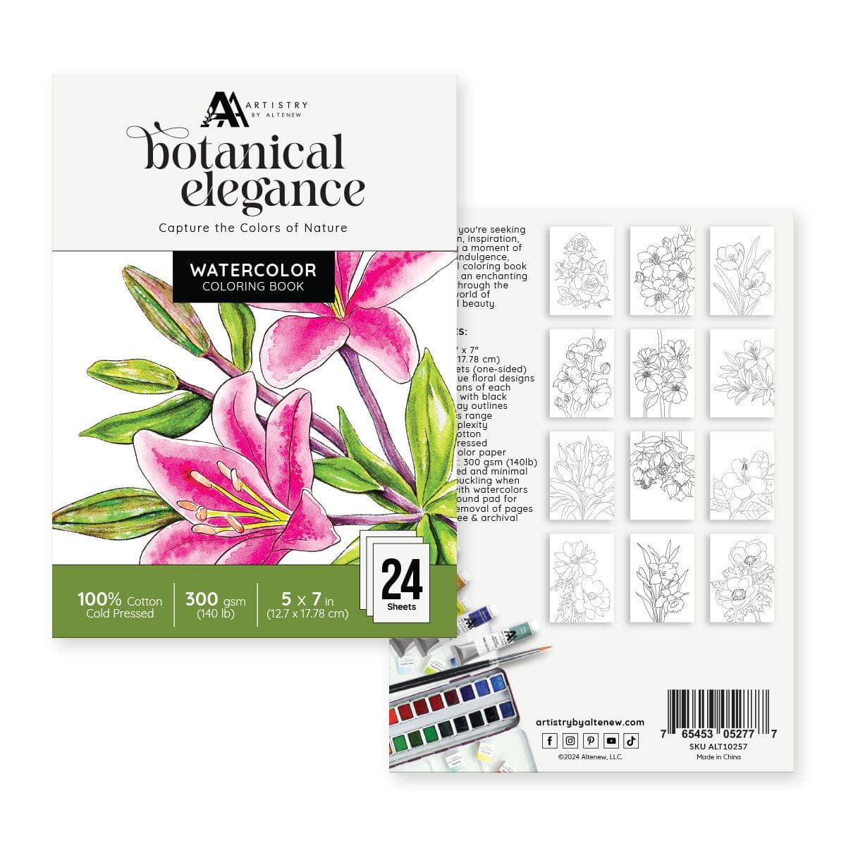 Botanical Elegance: Capture the Colors of Nature Watercolor Coloring Book