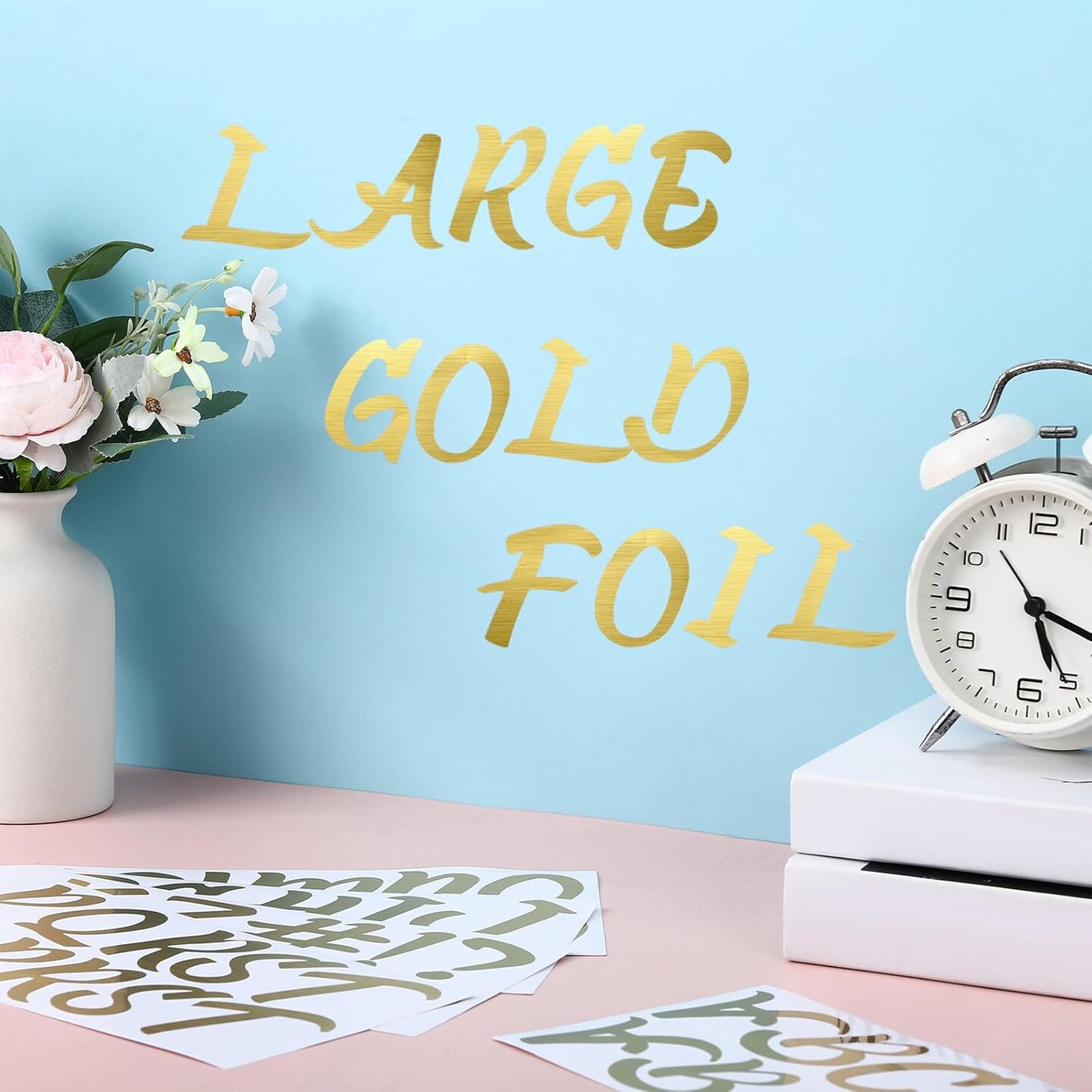 232 Pcs 24 Sheets Large Gold Letter Stickers - (Gold) 2.5 Inch