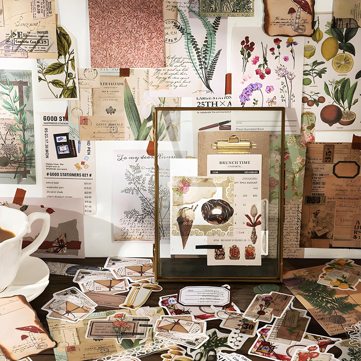 260 PCS Vintage Scrapbooking Kit (Natural)