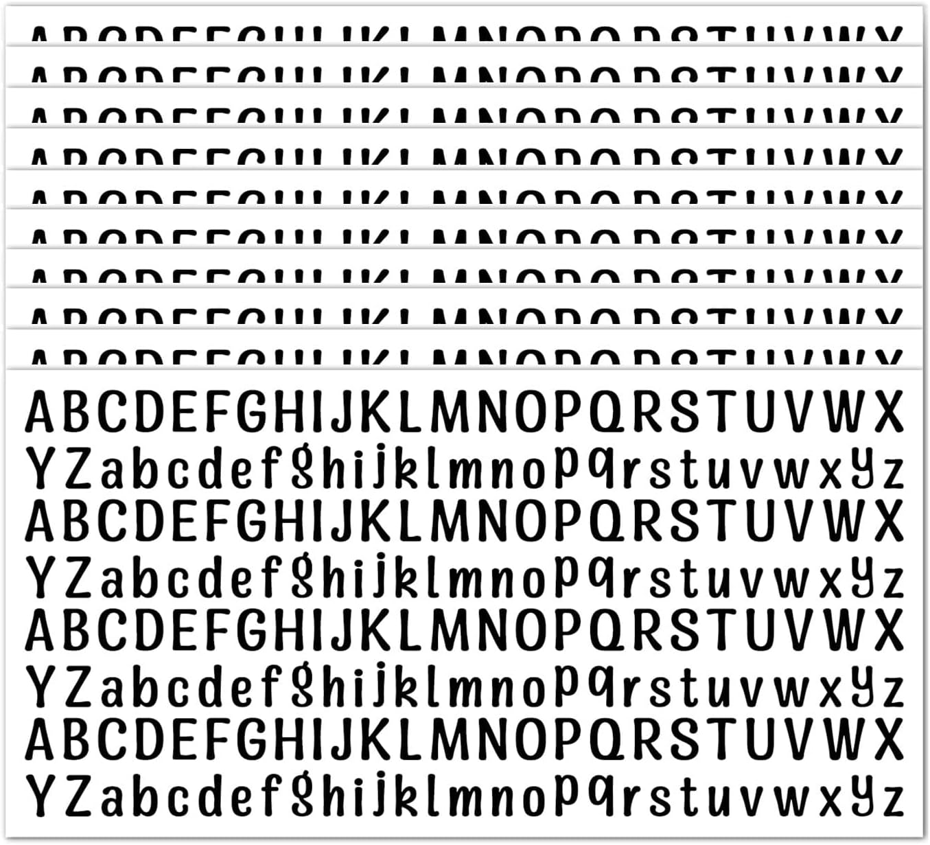 10 Sheet Small Letter Stickers, 1/2 Inch Self Adhesive Alphabet Stickers