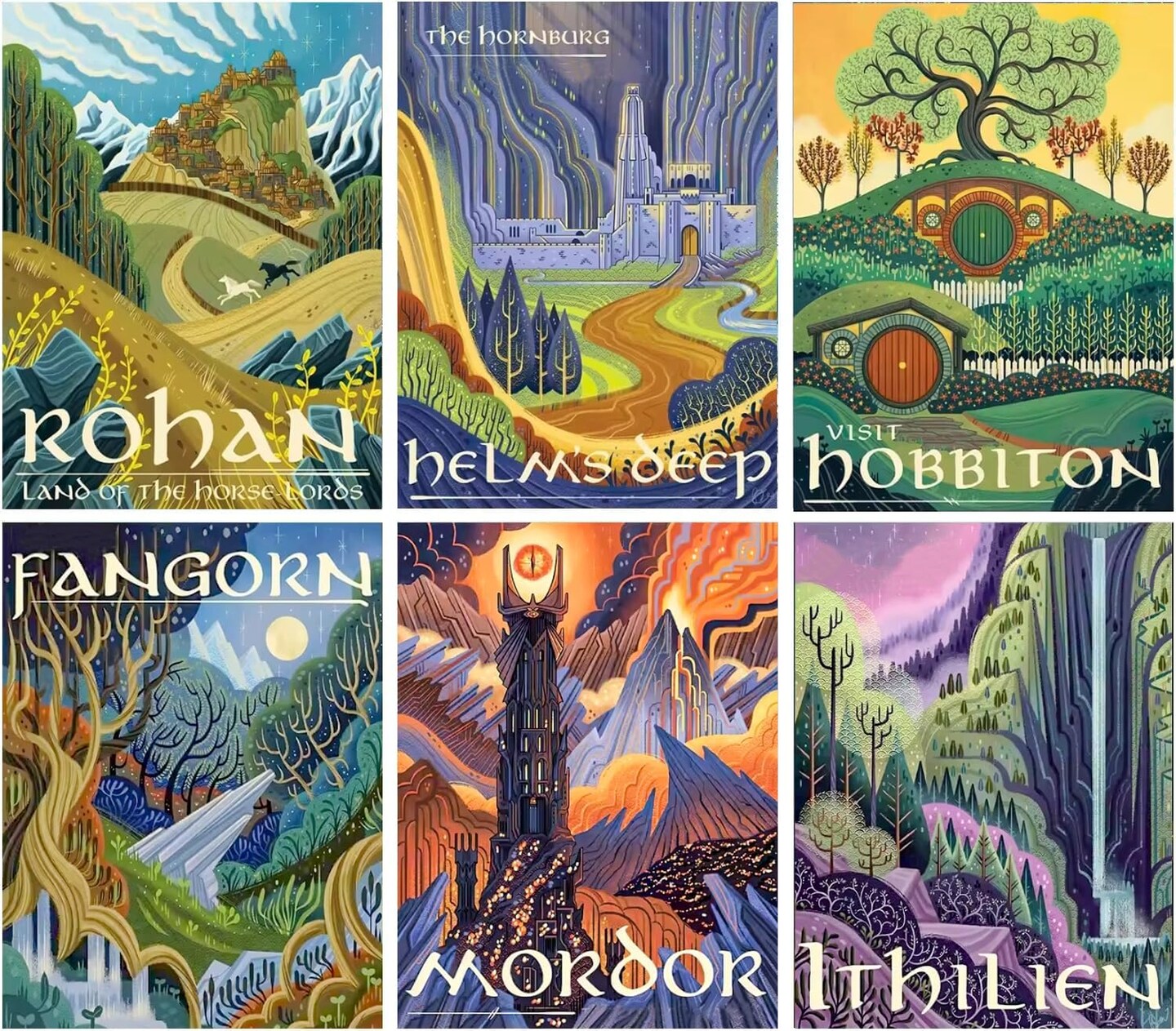 6Packs Ring Art Diamond Art Kits for Adults (G7620-G7625) 12 x 16 x 0.1 inches