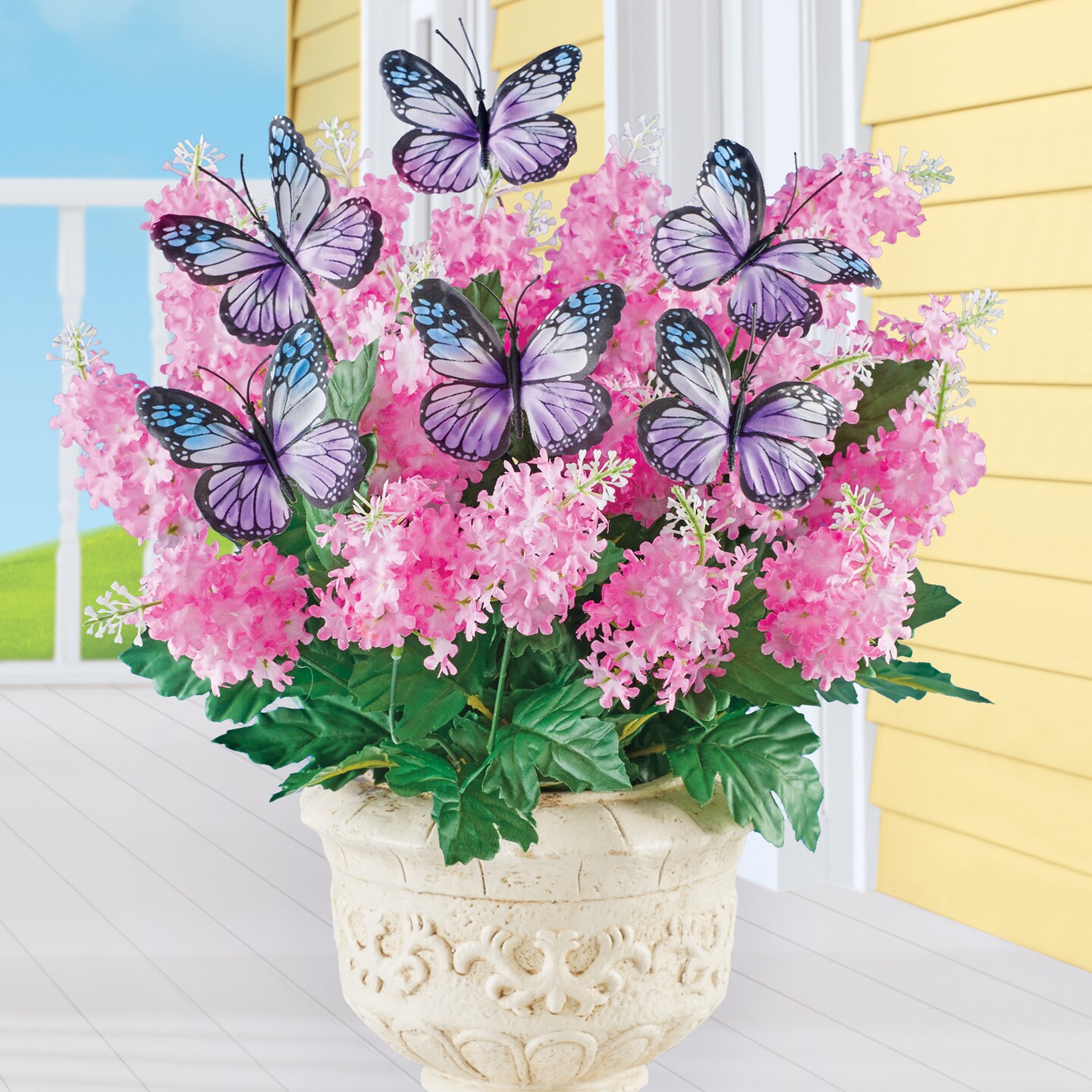 Collections Etc Lilac Butterfly Bushes Set 3 | Michaels