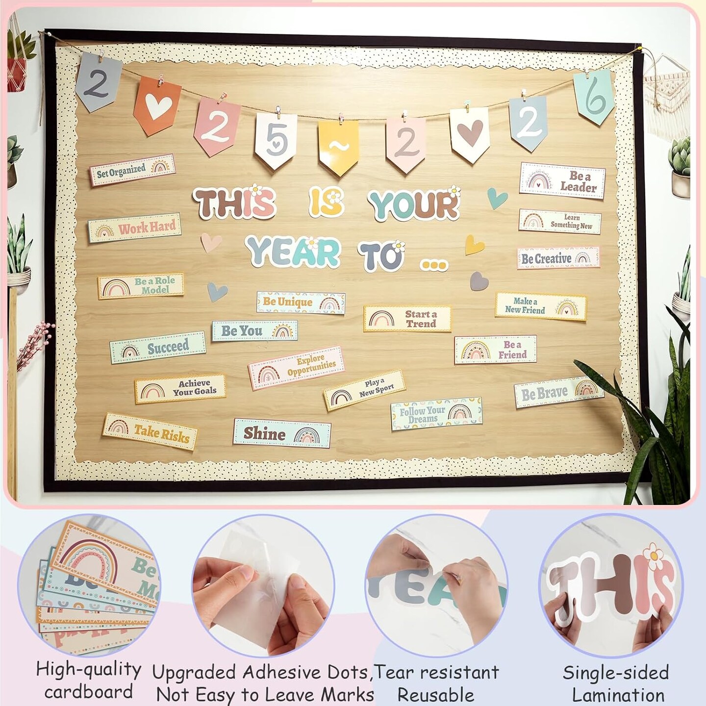 Boho Classroom Bulletin Board Decorations