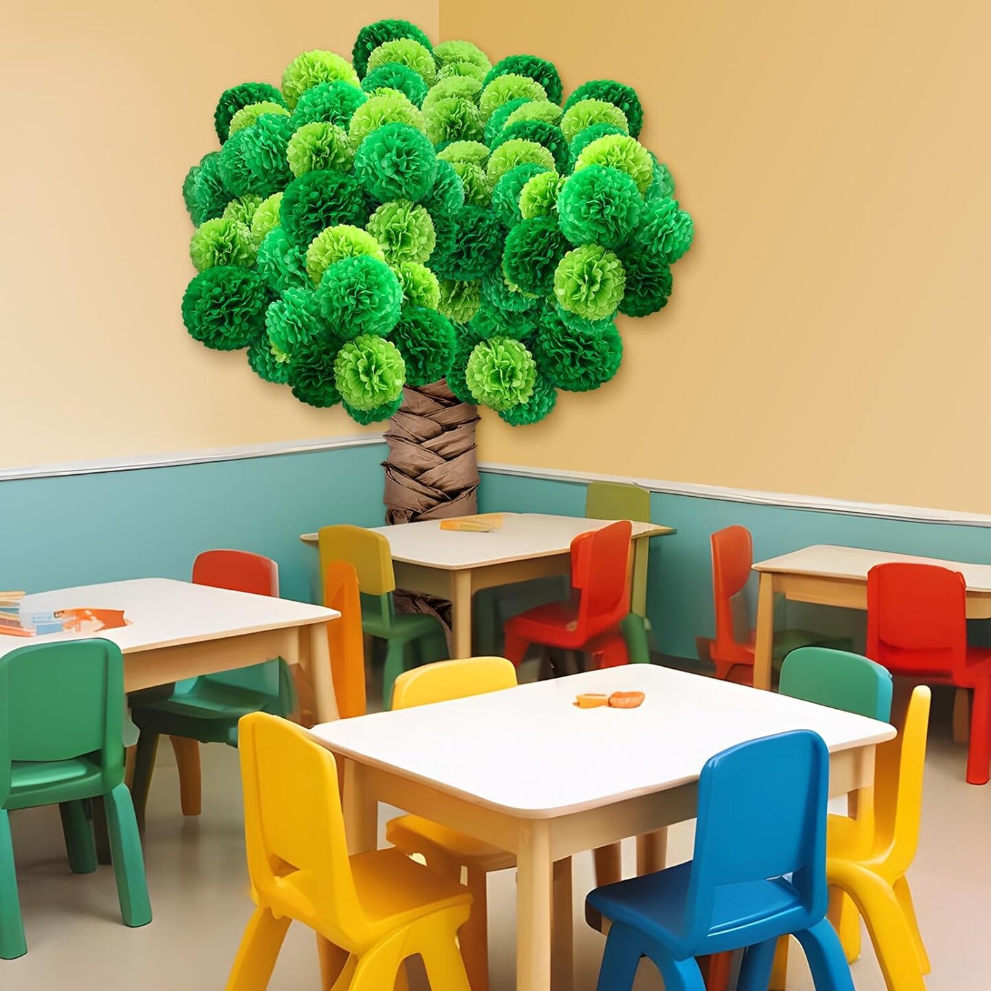 Classroom Tree Bulletin Board Set DIY 3D