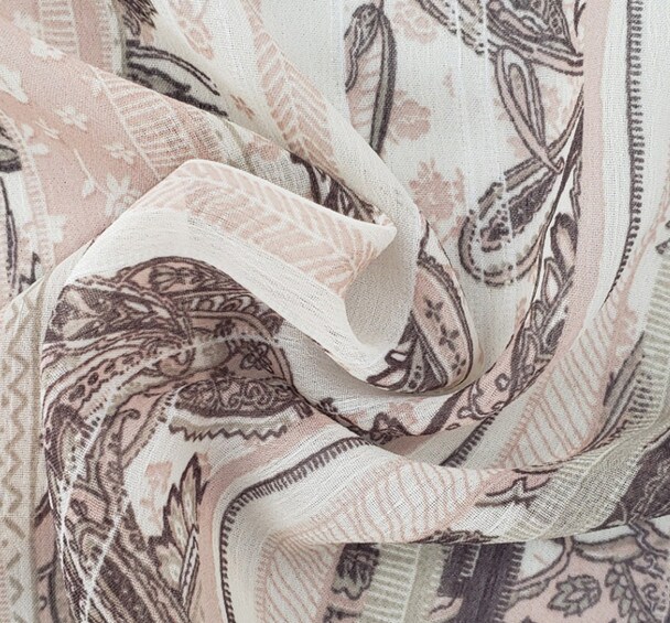 1 Yard Neutral Yoryu Chiffon Sheer Apparel Fabric, 56/58" Wide, Lightweight Polyester