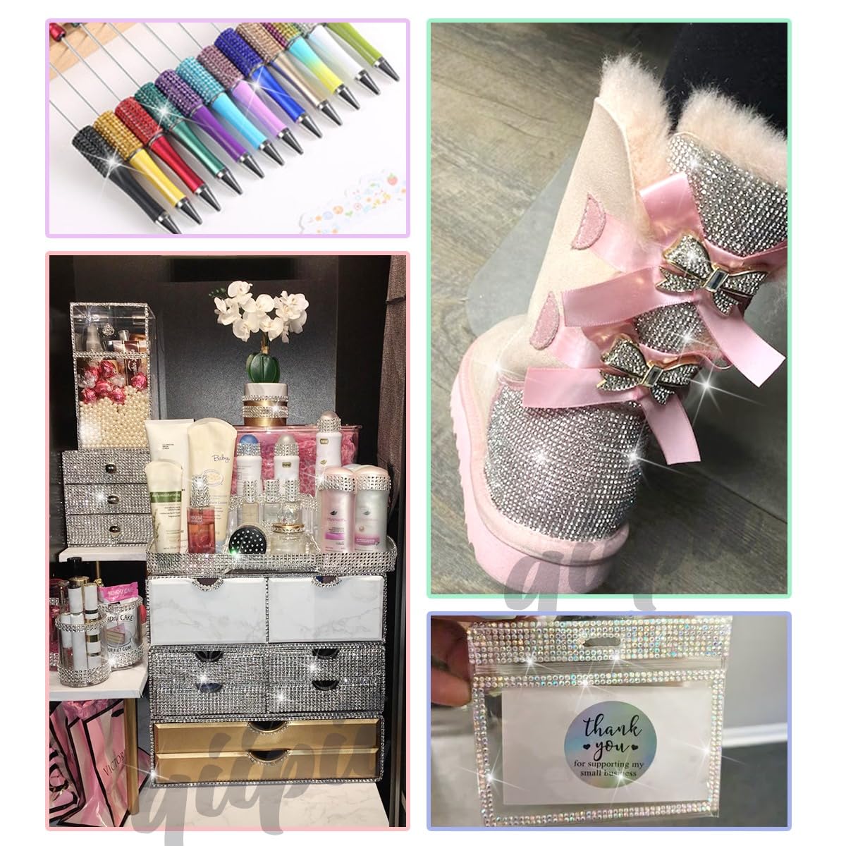 Crystal Golden Self Adhesive Rhinestone Strips - 3 Yards (Crystal Golden) 108"L x 0.45"W