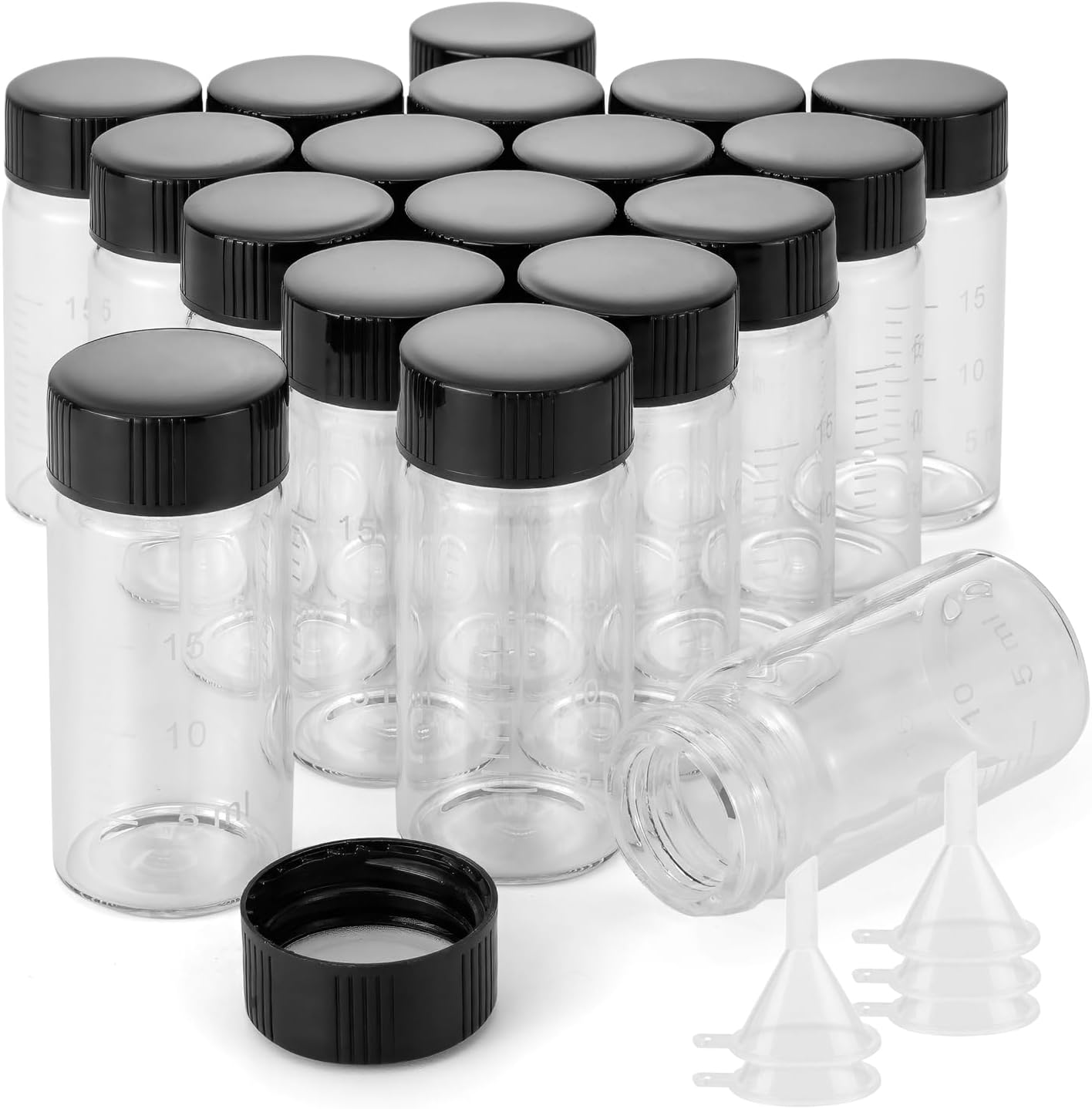 18 Pack 20ml Glass Sample Vial Bottles