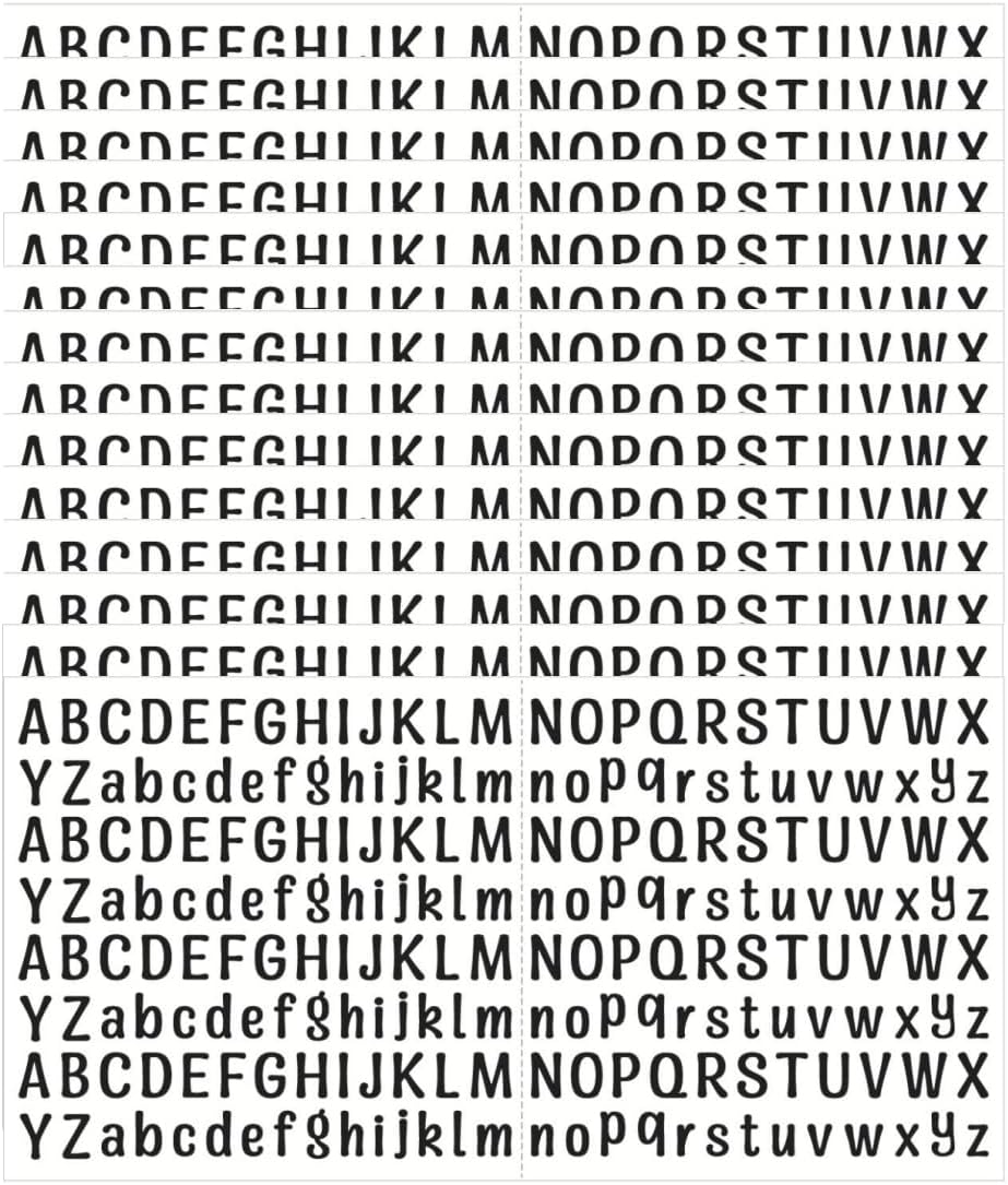 3120 Pieces 15 Sheets Letter Stickers, self-Adhesive Vinyl Waterproof Mailbox Stickers 0.5 inch (Black)