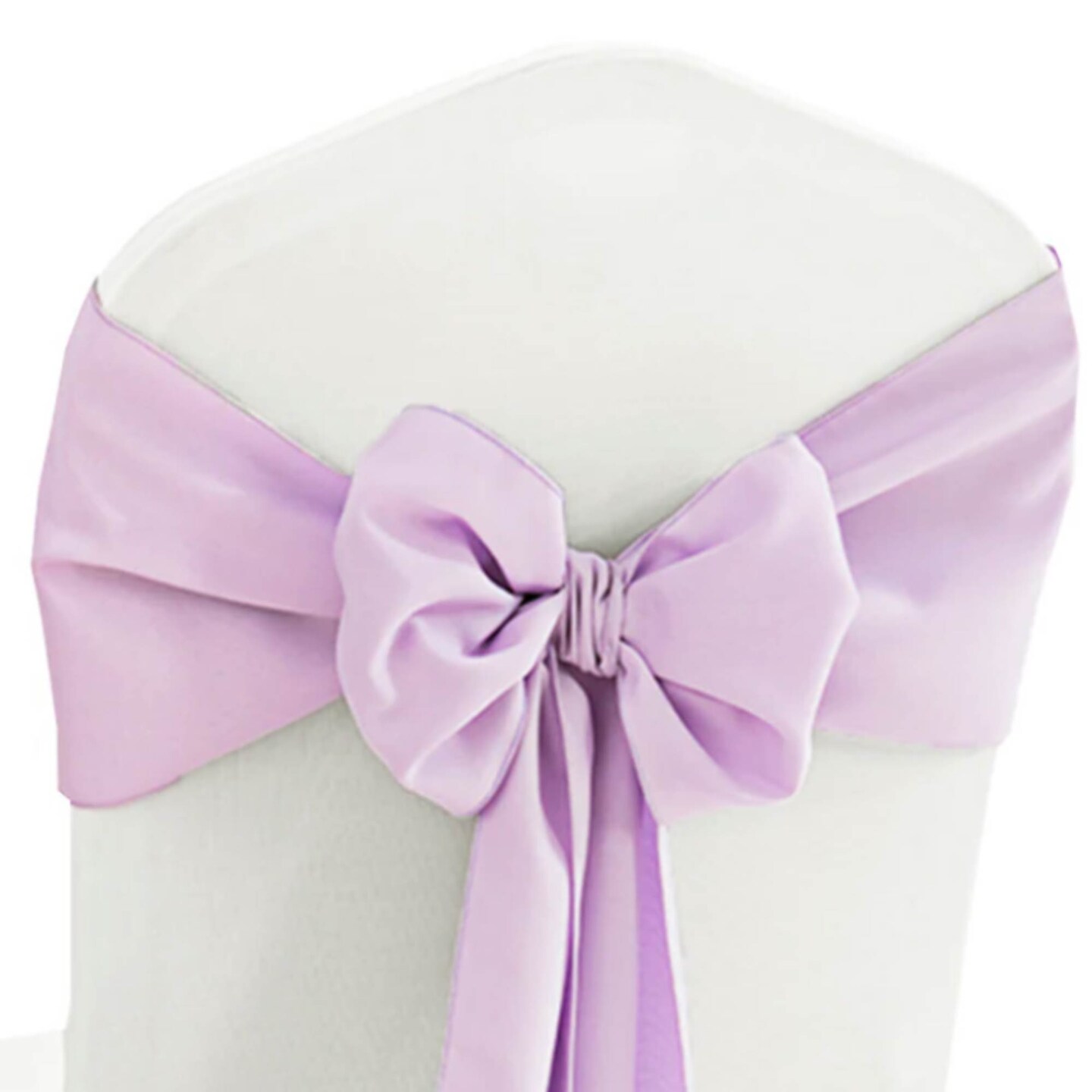10 Pieces Lavender Polyester Chair Sashes 8"x108", Wrinkle Resistant Elegance