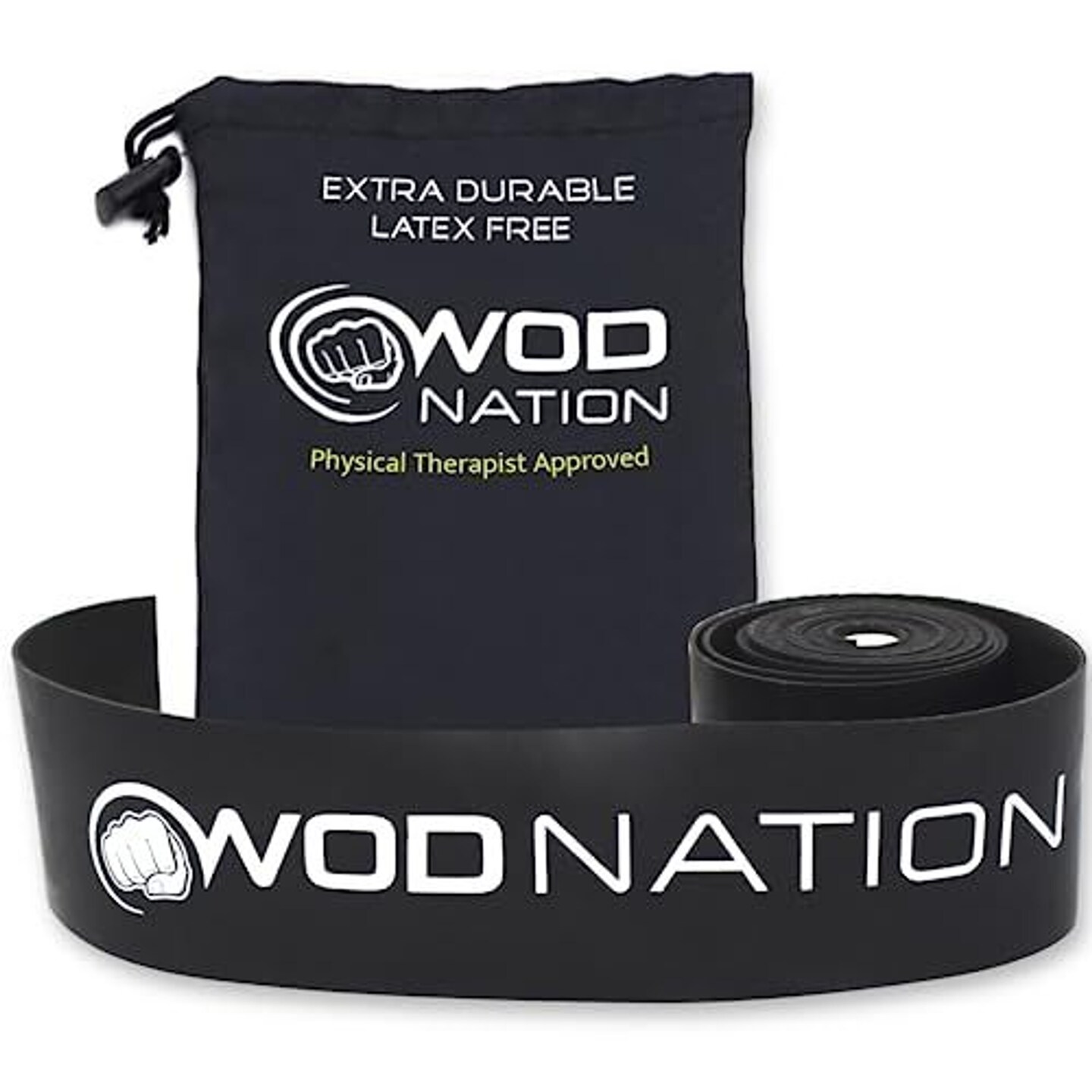 Muscle Floss Bands Recovery Band for Tack and Flossing Sore Muscles and Increasing Mobility : Stretch Band Includes Carrying Case (1 Black)