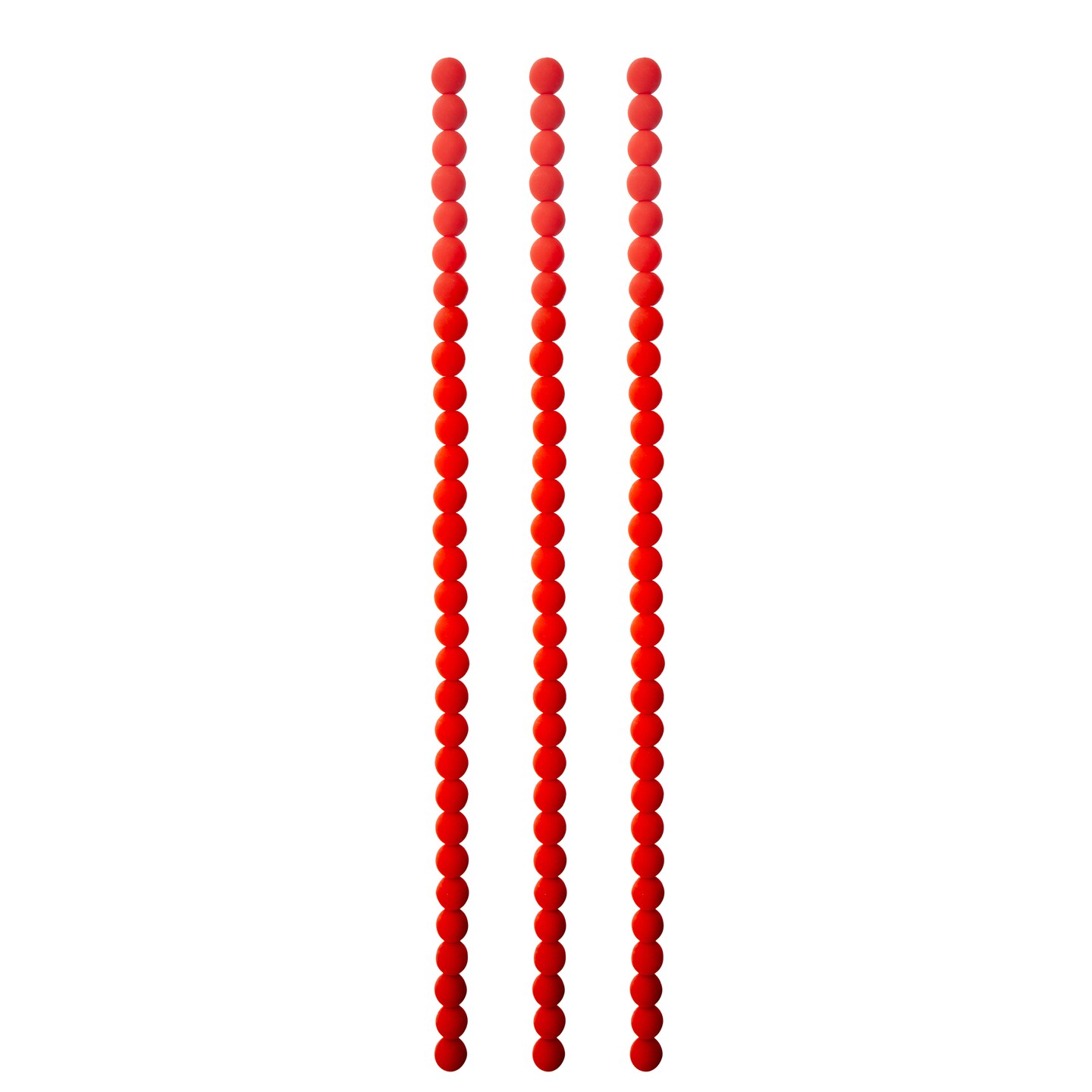 John Bead Czech Glass White Alabaster Velvet Round Bead 3 Strands